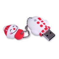 Rubber Type USB Flash Drive - Snowman Outlook